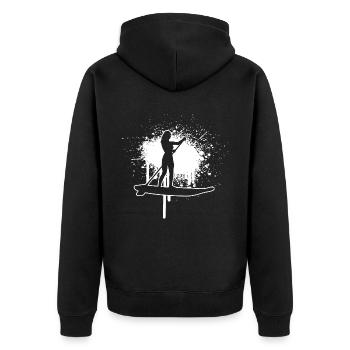 Standup Paddleboard Standup Paddle Femmes - Veste à capuche bio Premium Unisexe - noir - Dos - Nico (187cm)