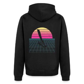Windsurf Women Surfing Windsurfer Men Surfer - Unisex Premium Organic Zip Hoodie - black - Back - Nico (187cm)