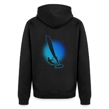 Windsurfing Women Windsurfing Surfer Men Windsurfer - Unisex Premium Organic Zip Hoodie - black - Back - Nico (187cm)