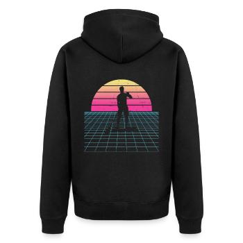 Stand up Paddling Board Women's Standup Paddling - Unisex Premium Organic Zip Hoodie - black - Back - Nico (187cm)