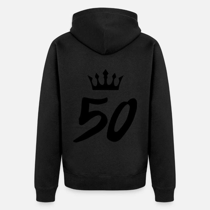 Couronne de 50 numéros - Veste à capuche bio Premium Unisexe - noir