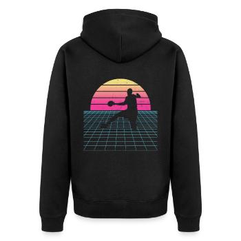 Handball Women Handball Handball Handball - Unisex Premium Organic Zip Hoodie - black - Back - Nico (187cm)