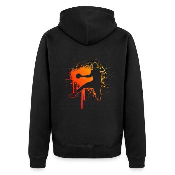 Joueuse de handball masculin Handball Handball Handball - Veste à capuche bio Premium Unisexe - noir - Dos - Nico (187cm)