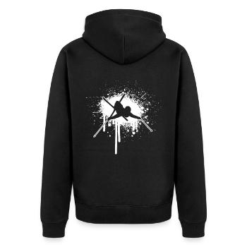 Ski Freestyle Freestyle Hommes Slopestyle - Veste à capuche bio Premium Unisexe - noir - Dos - Nico (187cm)