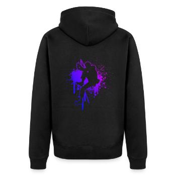 Boulder Climber Kletterer Bouldern Bouldering - Veste à capuche bio Premium Unisexe - noir - Dos - Nico (187cm)