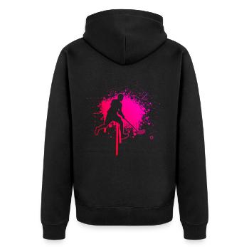Innebandy Hockey Féminin Floorball Salibandy - Veste à capuche bio Premium Unisexe - noir - Dos - Nico (187cm)