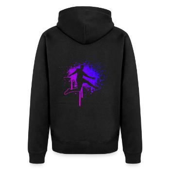 Women's Football Players Football Football Games - Unisex Premium Organic Zip Hoodie - black - Back - Nico (187cm)