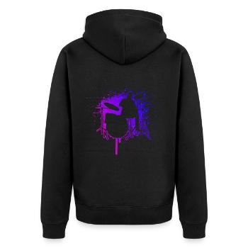 Batterie Batteur Femmes Batteur - Veste à capuche bio Premium Unisexe - noir - Dos - Nico (187cm)