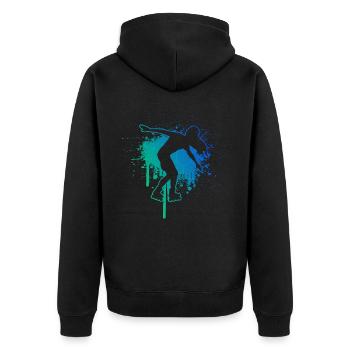 Men's Roller Skates Women's Roller Skates Roller Skates - Unisex Premium Organic Zip Hoodie - black - Back - Nico (187cm)