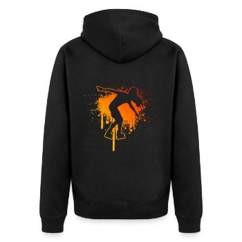 Roller Skating Hommes Patin à roulettes Femmes - Veste à capuche bio Premium Unisexe - noir - Dos - Nico (187cm)