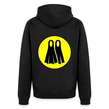 Cercle de nageoires de plongée - Veste à capuche bio Premium Unisexe - noir - Dos - Nico (187cm)