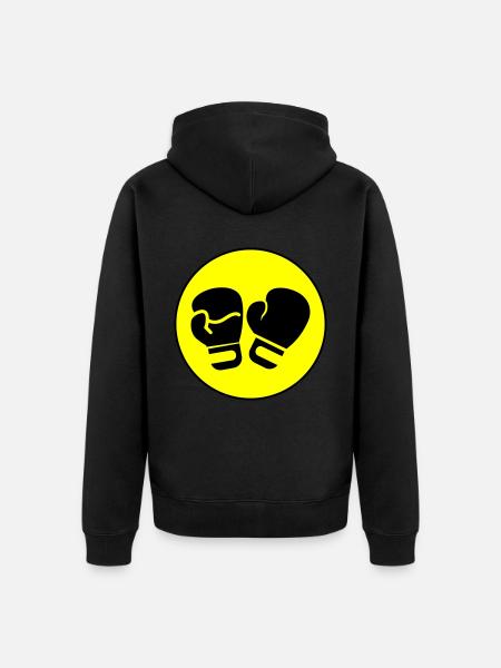 Boxen Boxhandschuhe Symbol - Unisex Premium Bio Zip Hoodie - Schwarz