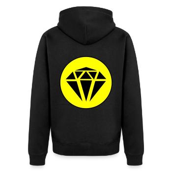 Cercle d’icônes de diamant - Veste à capuche bio Premium Unisexe - noir - Dos - Nico (187cm)