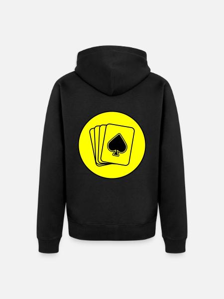 Map Icon Circle - Unisex Premium Organic Zip Hoodie - black