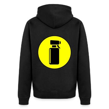Cercle de coiffeurs - Veste à capuche bio Premium Unisexe - noir - Dos - Nico (187cm)