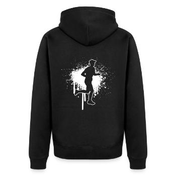 Laufen Running Runner Marathonlaufen Marathon - Veste à capuche bio Premium Unisexe - noir - Dos - Nico (187cm)