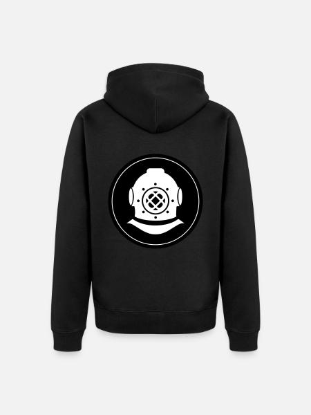 Apnea Diving Circle - Unisex Premium Organic Zip Hoodie - black
