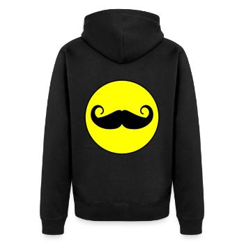 Symbole de moustache - Veste à capuche bio Premium Unisexe - noir - Dos - Nico (187cm)