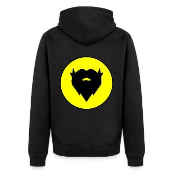 Symbole de barbe - Veste à capuche bio Premium Unisexe - noir - Dos - Nico (187cm)