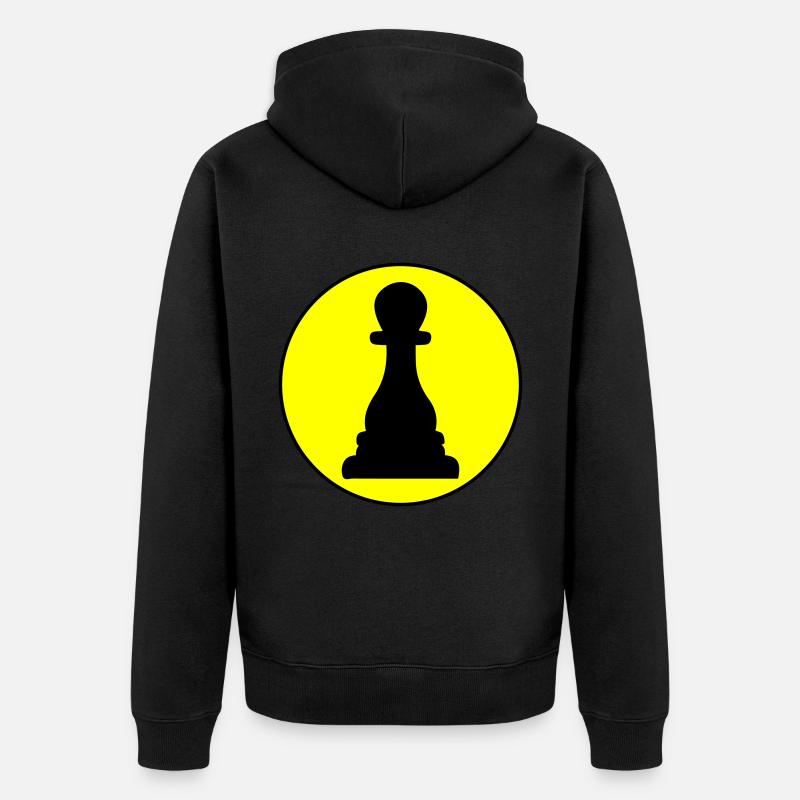 Runner Bauer Chess Piece - Unisex Premium Organic Zip Hoodie - black