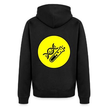 Test tube chemistry - Unisex Premium Organic Zip Hoodie - black - Back - Nico (187cm)