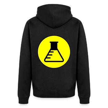 Icône de tube à essai - Veste à capuche bio Premium Unisexe - noir - Dos - Nico (187cm)
