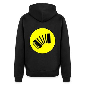 Musique d’accordéon - Veste à capuche bio Premium Unisexe - noir - Dos - Nico (187cm)