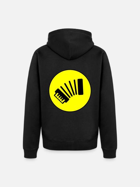 Akkordeon musik - Unisex Premium Bio Zip Hoodie - Schwarz