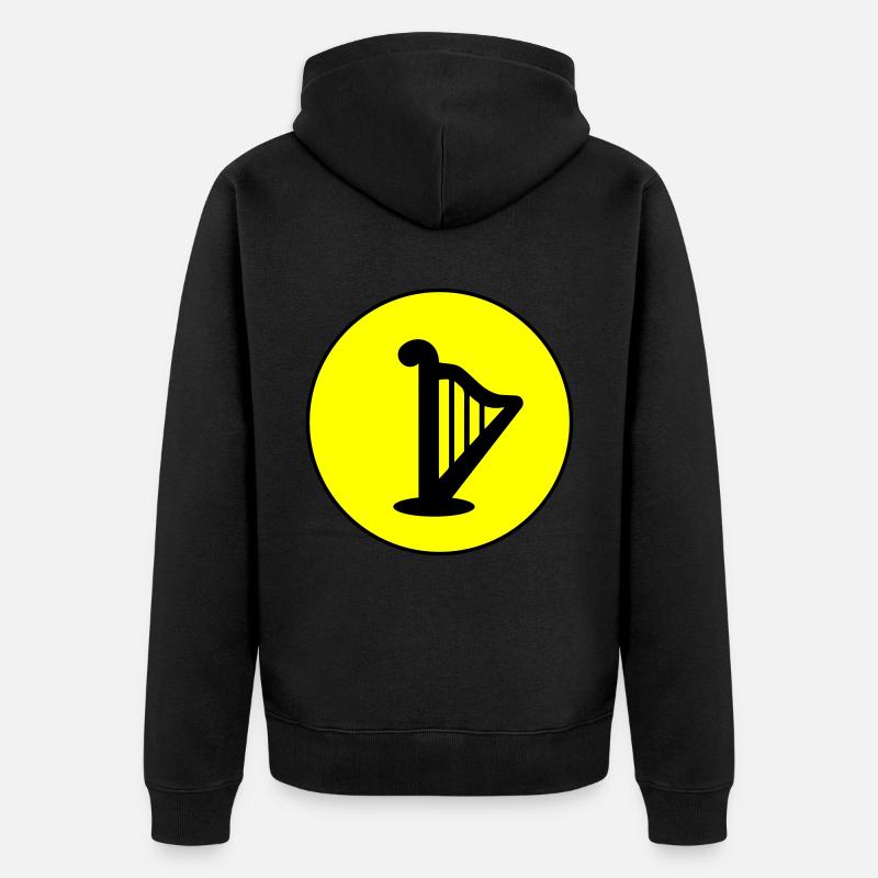 Symbole de la harpe - Veste à capuche bio Premium Unisexe - noir