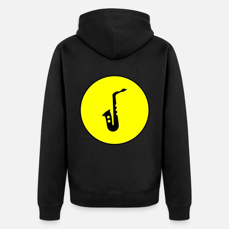 Symbole de trompette - Veste à capuche bio Premium Unisexe - noir