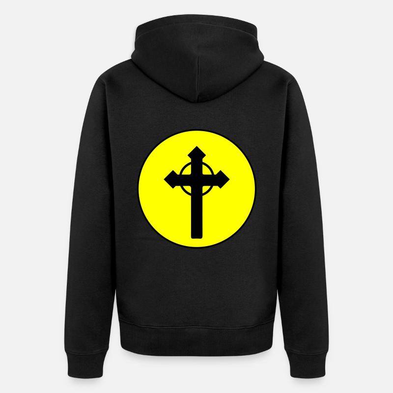 Symbole de croix - Veste à capuche bio Premium Unisexe - noir