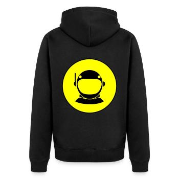 Astronaut icon icon - Unisex Premium Organic Zip Hoodie - black - Back - Nico (187cm)