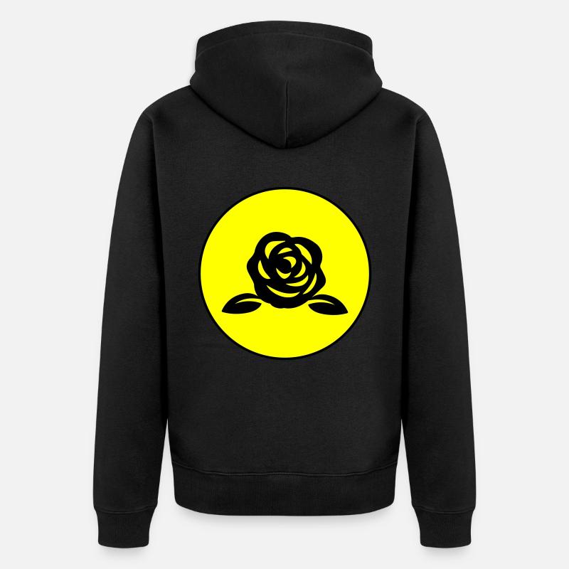 Symbole de la rose - Veste à capuche bio Premium Unisexe - noir