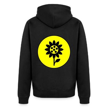 Icône d’icône de tournesol - Veste à capuche bio Premium Unisexe - noir - Dos - Nico (187cm)