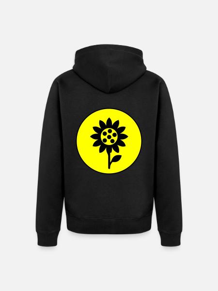 Sunflower Icon Icon - Unisex Premium Organic Zip Hoodie - black
