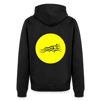 Icône d’onde - Veste à capuche bio Premium Unisexe - noir - Dos - Nico (187cm)