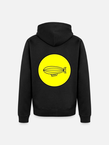 Zeppelin Icon Symbol - Unisex Premium Bio Zip Hoodie - Schwarz
