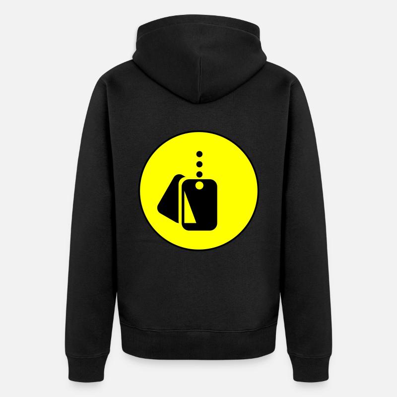 Abzeichen Icon symbol - Unisex Premium Bio Zip Hoodie - Schwarz