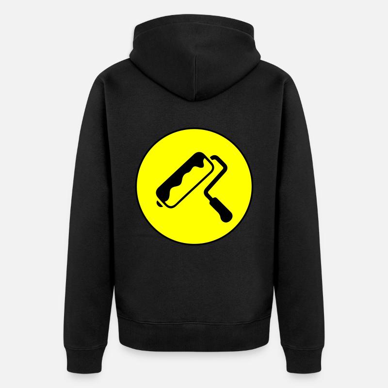 Icône Silhouette du peintre - Veste à capuche bio Premium Unisexe - noir