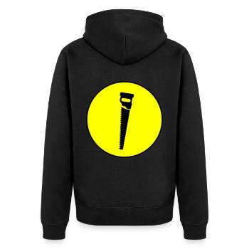 Icône de scie - Veste à capuche bio Premium Unisexe - noir - Dos - Nico (187cm)