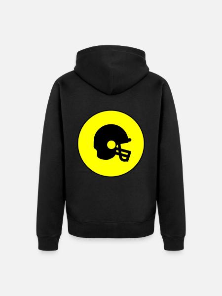 Football Helmet icon - Unisex Premium Organic Zip Hoodie - black