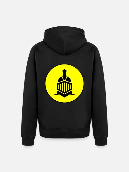 Knight Helmet - Unisex Premium Organic Zip Hoodie - black
