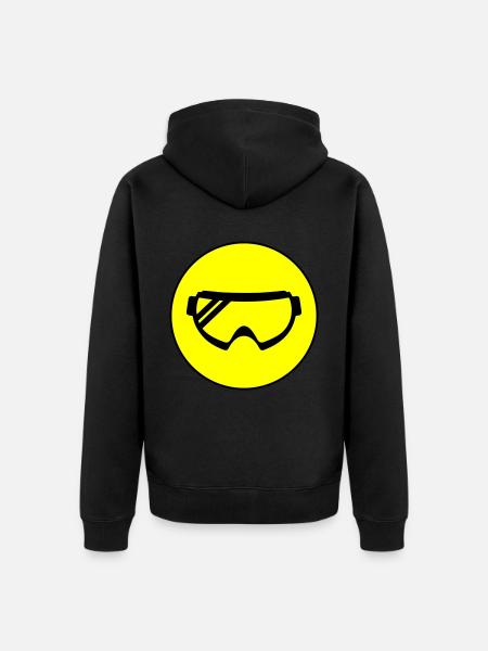 Ski goggles icon - Unisex Premium Organic Zip Hoodie - black