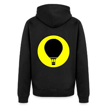 Icône de montgolfière - Veste à capuche bio Premium Unisexe - noir - Dos - Nico (187cm)