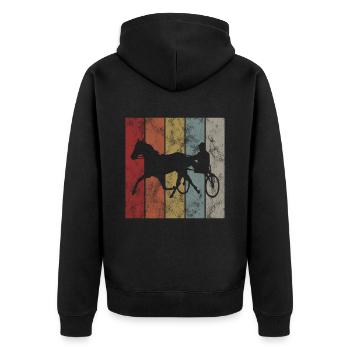 Chevaux de trot Trabrennsport Courses de chevaux - Veste à capuche bio Premium Unisexe - noir - Dos - Nico (187cm)