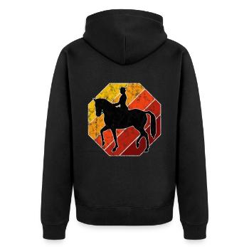 Dressage Équitation Cavaliers de dressage Équitation Équitation - Veste à capuche bio Premium Unisexe - noir - Dos - Nico (187cm)