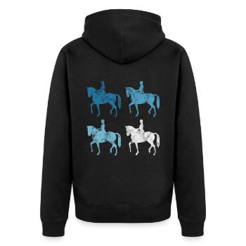 Dressage Équitation Cavaliers de dressage Équitation Équitation - Veste à capuche bio Premium Unisexe - noir - Dos - Nico (187cm)