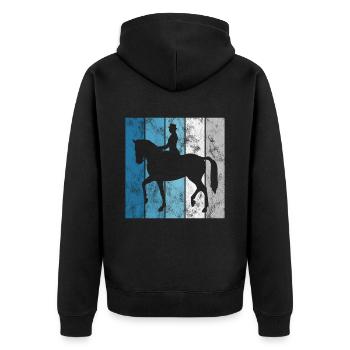 Dressage Équitation Cavaliers de dressage Équitation Équitation - Veste à capuche bio Premium Unisexe - noir - Dos - Nico (187cm)