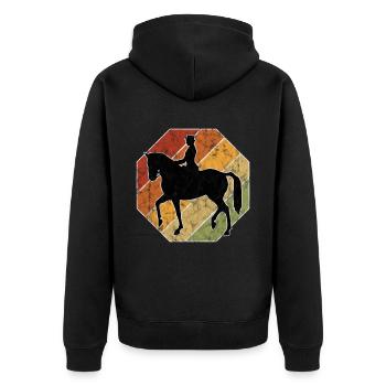 Dressage Équitation Cavaliers de dressage Équitation Équitation - Veste à capuche bio Premium Unisexe - noir - Dos - Nico (187cm)