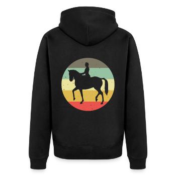 Dressage Cavalier de dressage Cheval d’équitation - Veste à capuche bio Premium Unisexe - noir - Dos - Nico (187cm)